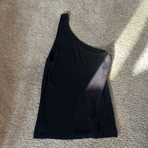 Wilfred Black One-Shoulder Knit Top